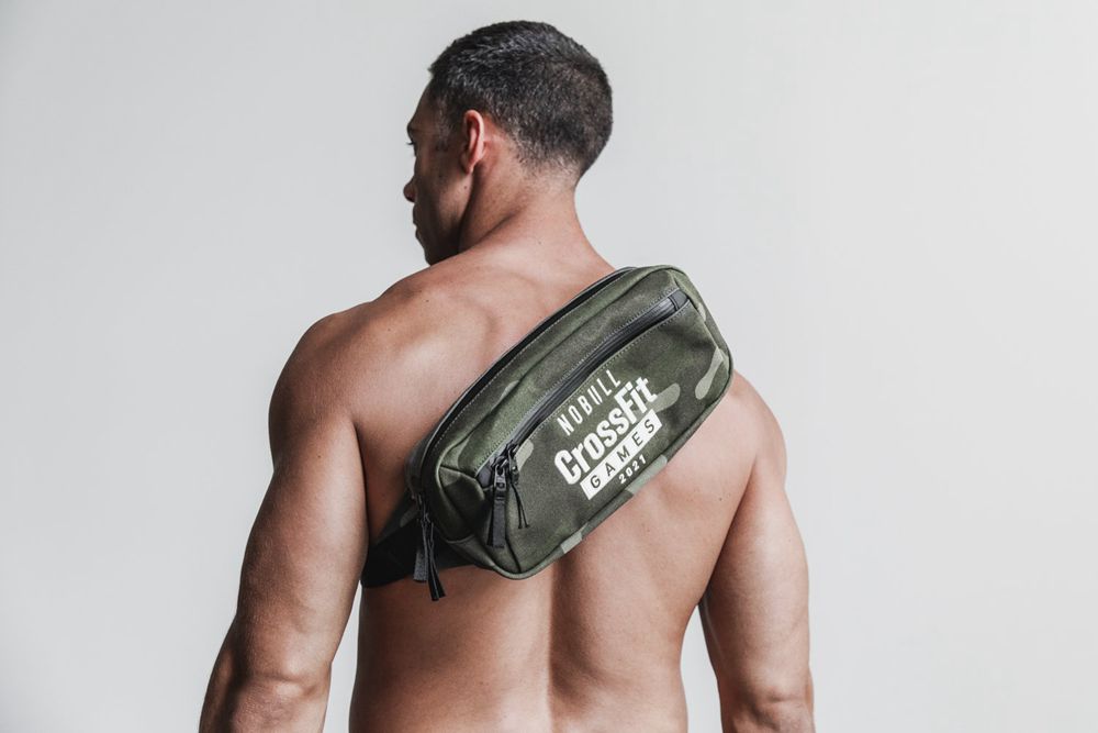 NOBULL Torba Preko Ramena - Nobull Crossfit Games® 2021 Zelene Maskirne (981465-OQP)